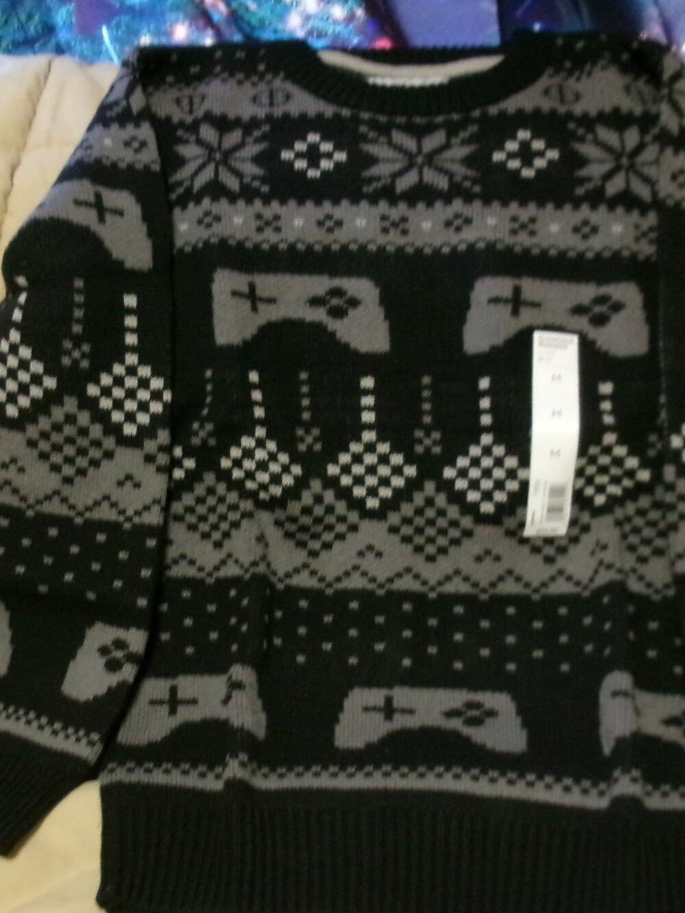 NWT Sonoma Gamer Jacquard Crewneck Boy's 10/12 Sweater